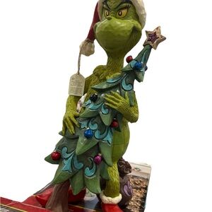 Disney Grinch Figurine with Festive Tree